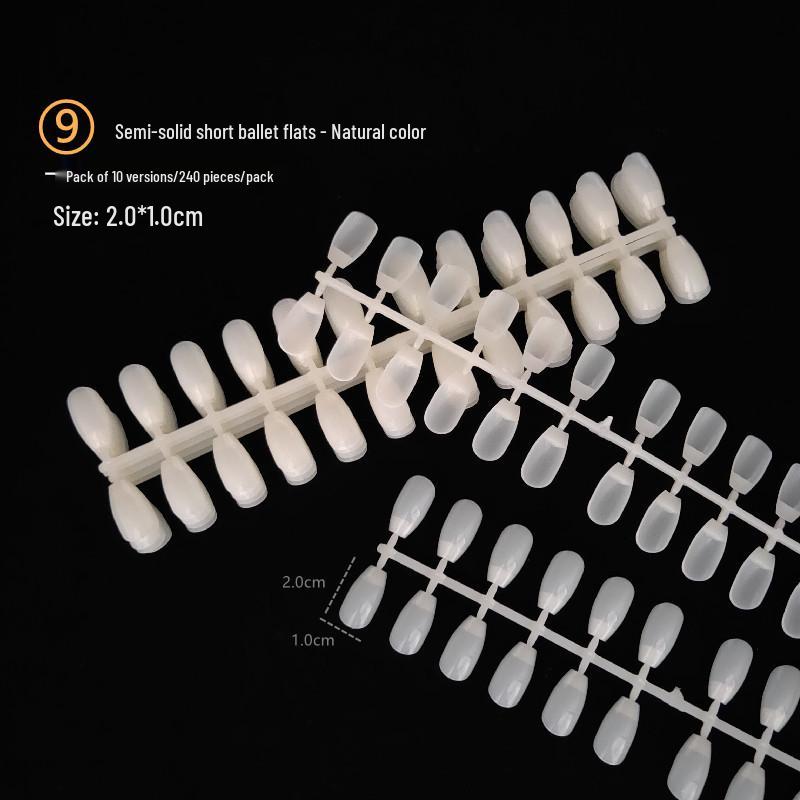 

Набор образцов натурального прозрачного геля для ногтей - 240 типсов для цветовой палитры