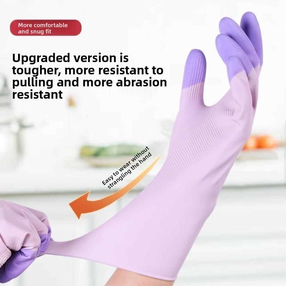 3Pairs/Set Oil Resistant Latex Gloves Thickened Cleaning Gloves Dishwashing Gloves Car Washing