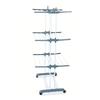 Laundry Drying Rack Multifunctional Movable 3 Layers Space Saving Foldable Clothes Horses Rack