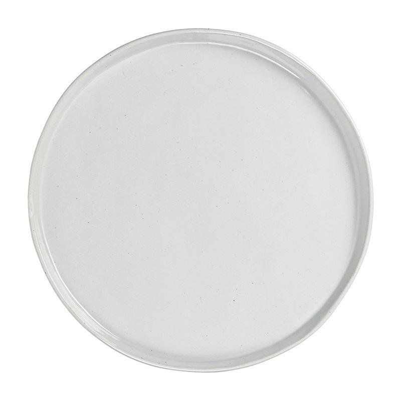 White Round Ceramic Dinner Plate Home Pasta Steak Plate Porcelain Hotel Restaurant Tableware Cooking Dishes Kitchen Appliances