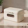 Metal Food Container with Window Bread Storage Jar Easy to Clean Cake Snake Green