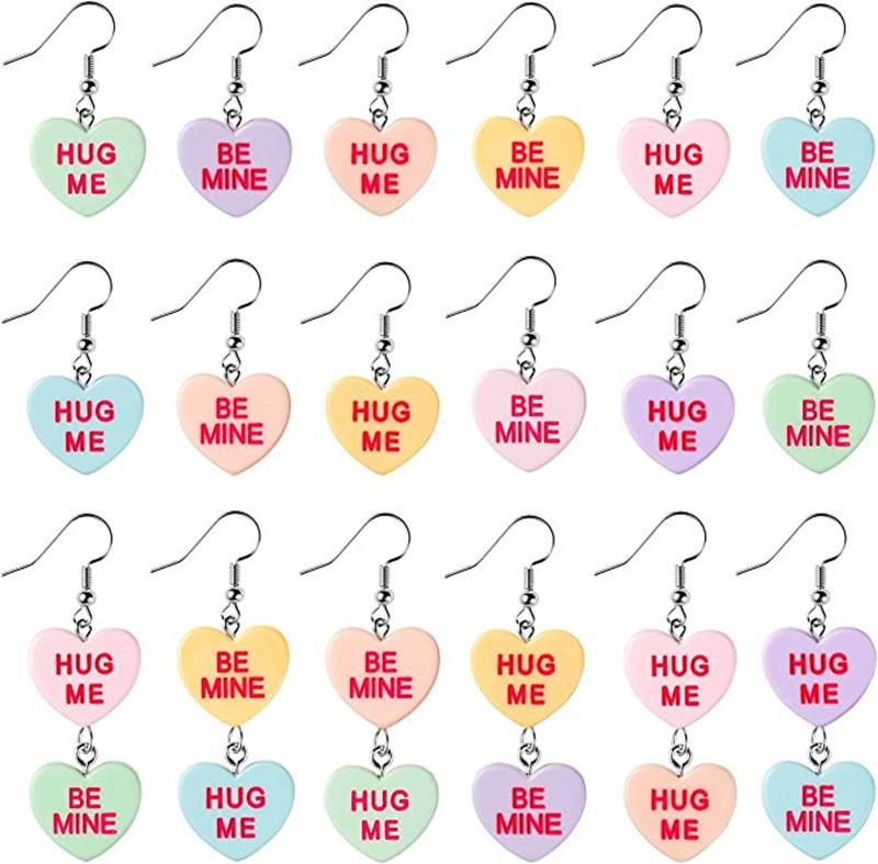 Acrylic Resin Earrings Personalized Love Letter Bemine Hugme Resin Earrings