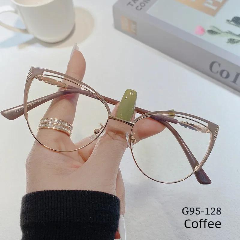 Brand Design Retro Lady Cat Eye Glasses Frame Anti Blue Light Computer Goggles Women Fashion Eyewear  Anti Luz Azul