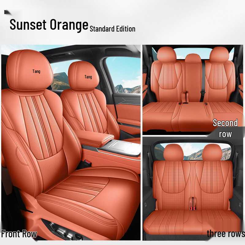 BYD Tang L Full Coverage DMI/EV Seat Covers - Breathable Perforated Cushions for All Seasons
