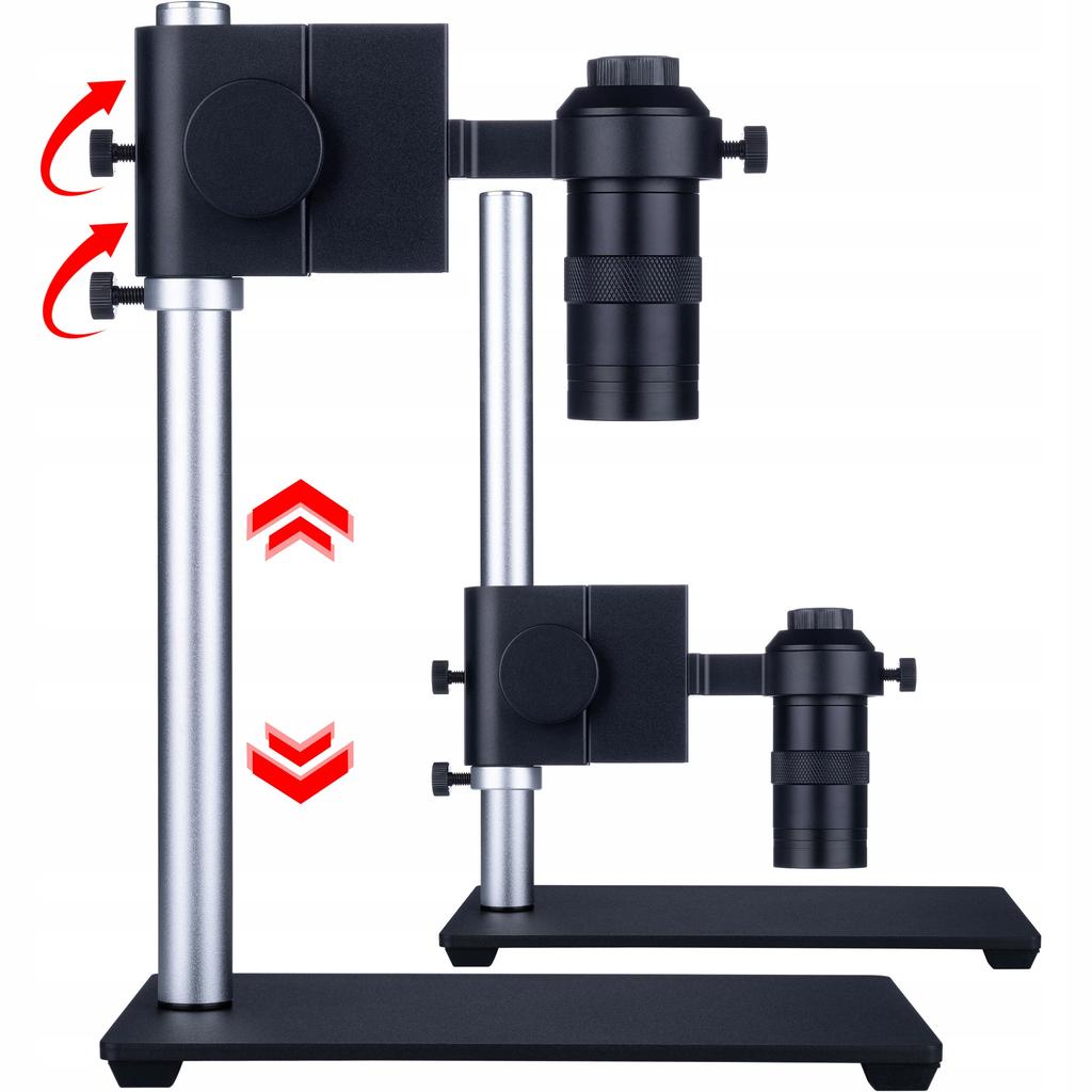 Rosfix Planets Pro Set 100X – Mikroskop Cyfrowy z Kamerą FullHD HDMI VGA + LED 56x | Zakres Roboczy 40–400 mm | Zestaw Plug&Play