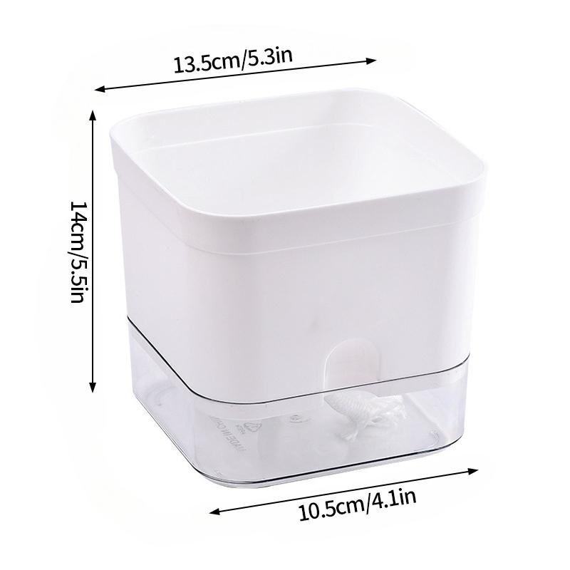 Doppelschichtiger Wasserspeicher Fauler Blumentopf Kreativer Transparenter Blumentopf Automatische Bewässerung Sukkulentenpflanztopf Desktop-Dekor