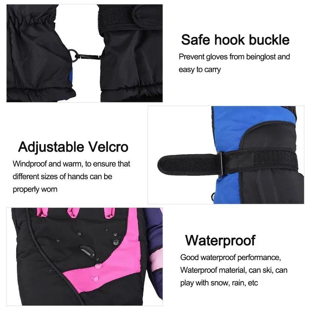 1 Paar verstellbare Schnee-Warmhandschuhe Touchscreen Winter-Warmhandschuhe Ski-Warmhandschuhe Outdoor-Sport