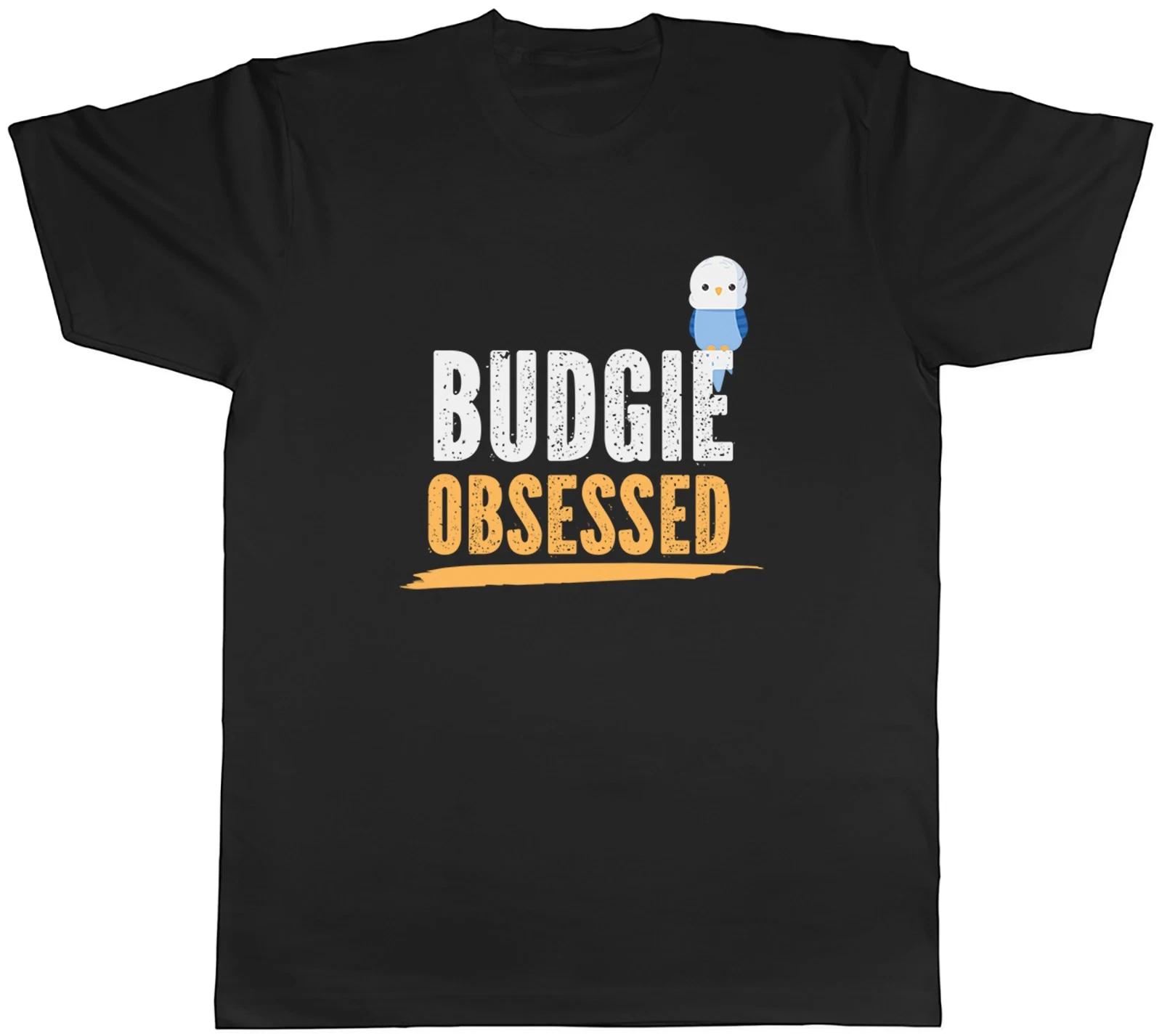 Budgie Obsessed Pet Bird Mens T-Shirt Tee Gift Top XL