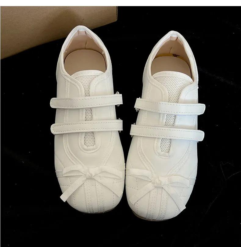Fashion Shoes for Woman Flats Soft Sole Bow-Knot New Dress Spring Summer Ballerinas Women's Shoes Retro Butterfly Leisure Mary Jane Shoe