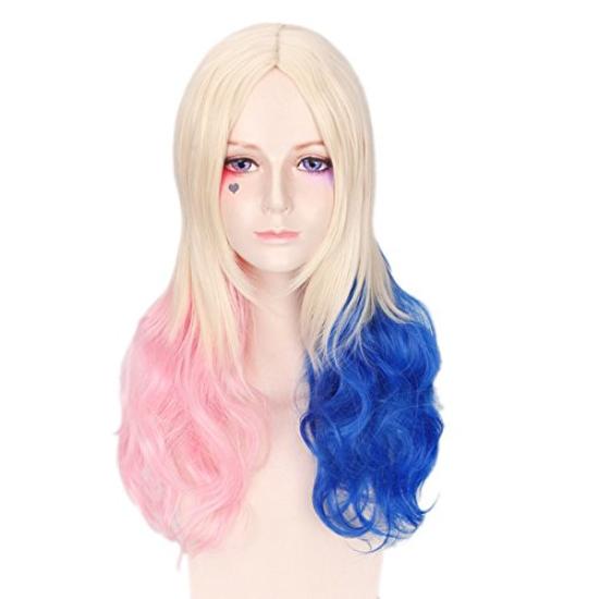 

Eileen Harley Quinn Disguise Anime School Festival Wig Wig, Cosplay, Heat-Resistant, Wig, Wig, [Includes Net] (Harleen Quinzel)