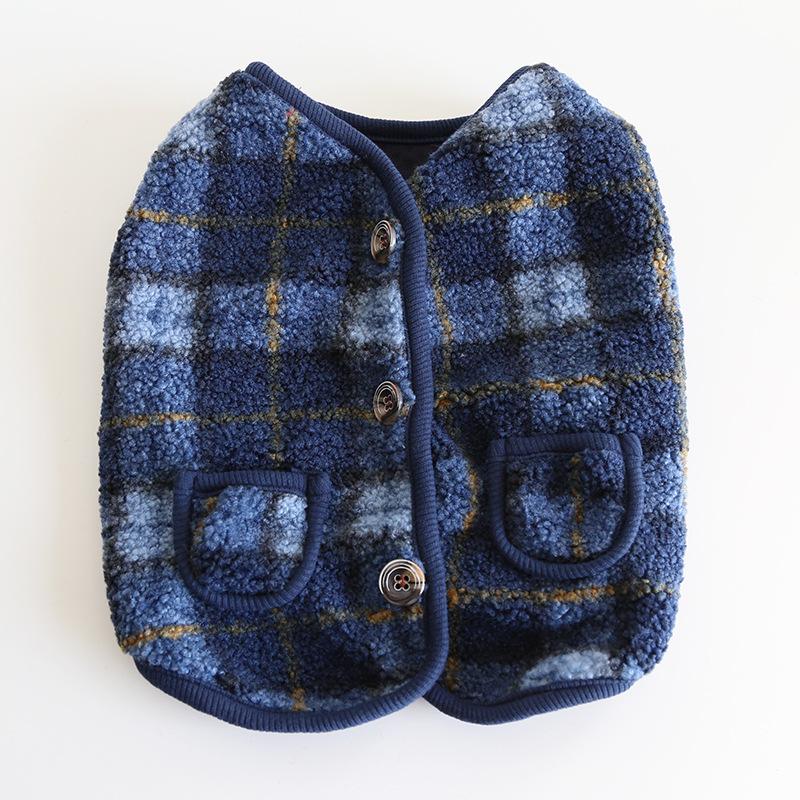 French Bulldog Red Plaid Vest Double Layer Casual for Chubby Dogs Corgi English Bulldog Pug