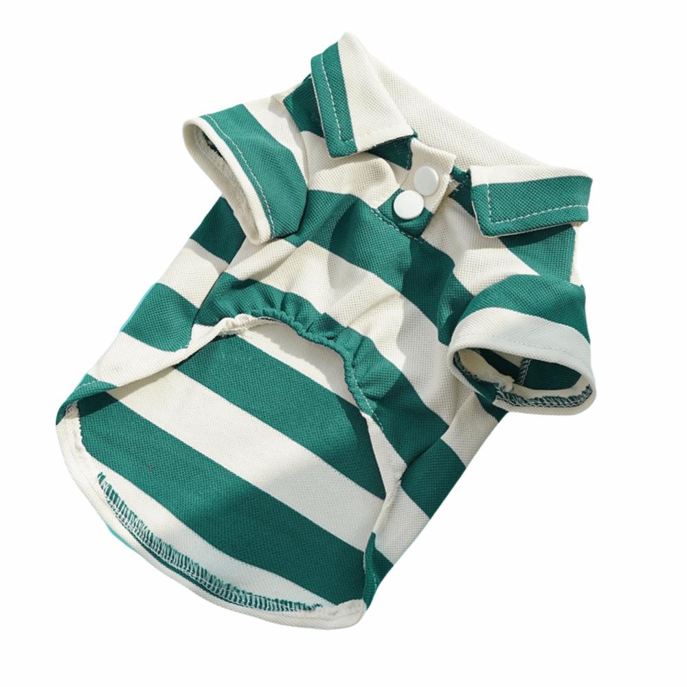 

Lovely Casual Dog Stripe Sweatshirt Two-Footed Undershirt Cat T-shirt Vest Cotton Fabric Pet Clothing Sphinx Cat зелений