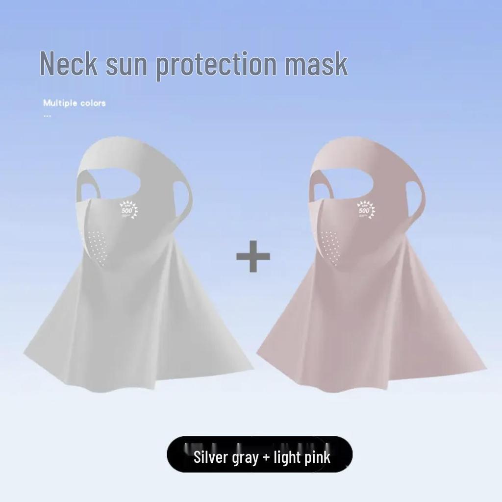 Women's Full Face UV Protection Ice Silk Mask for Summer Cycling