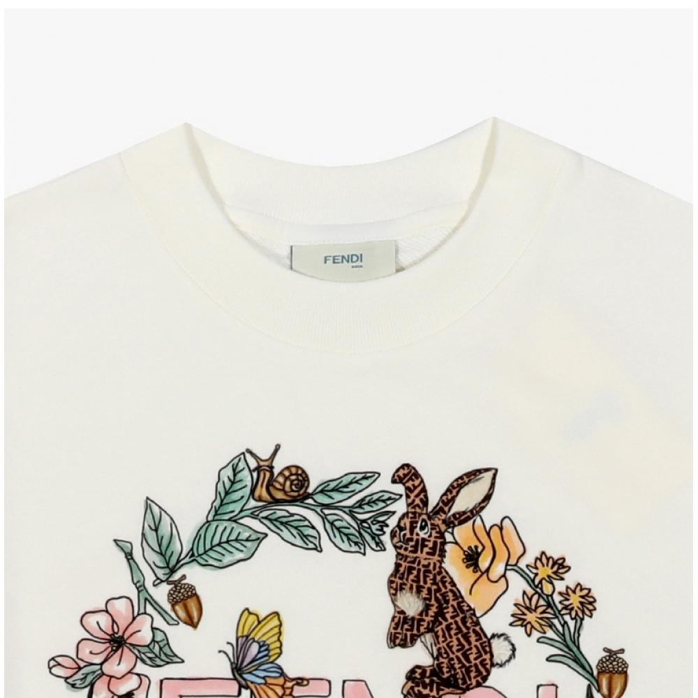 Fendi Kids Sweatshirt Logo Jfh151 5v0 F0tu9