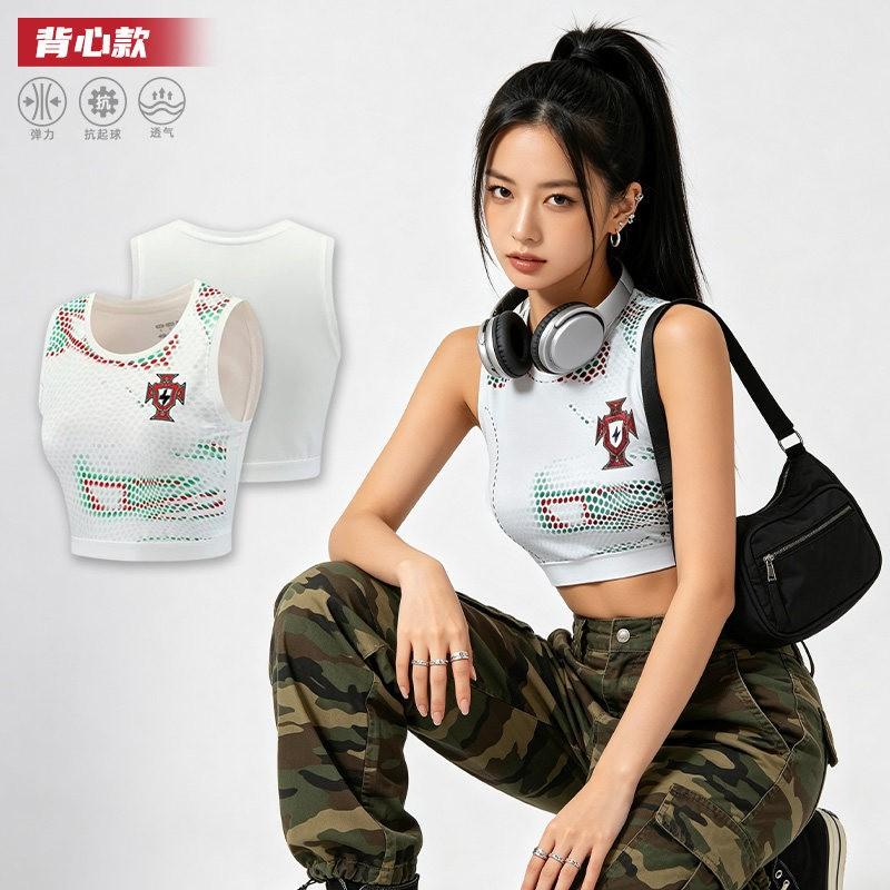 Womens Soccer Jersey Short Sleeve Vest National Team World Cup Sports Top Cycling