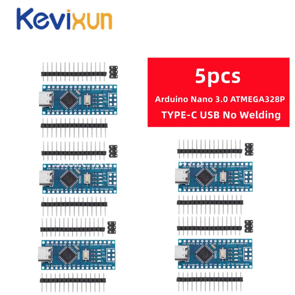 1-10PCS Mini / Type-C / Micro USB Nano 3.0 With the Bootloader Compatible Nano Controller CH340 USB Driver 16Mhz ATMEGA328P