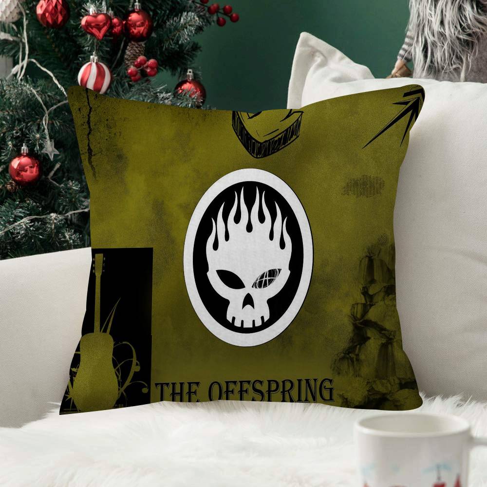Pop Punk Band TThe OffspringS Print Throw Pillow Case Cushion Covers for Home Sofa Chair Decorative Pillowcases