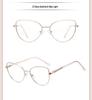 Children’s Cat-Eye Anti-Blue Light Glasses with Metal Temples - Lightweight & Comfortable Myopia Frame
