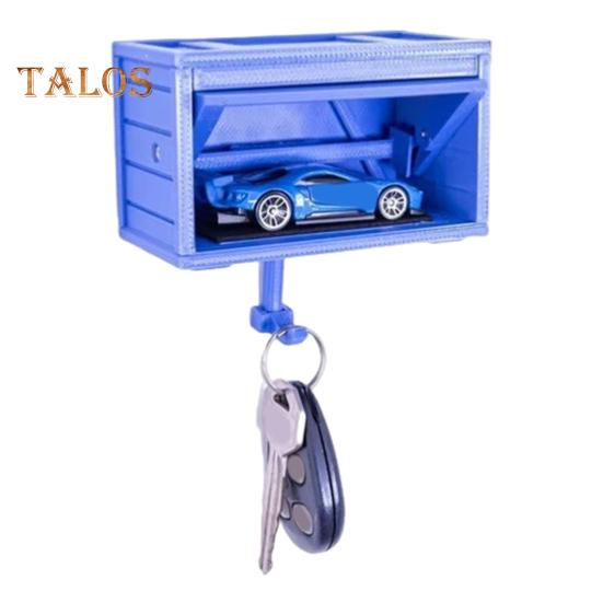 Wall Mount Key Holder Car Garage with Opening Door Easy Installation 3D Key Holder Storage Rack for Entryway