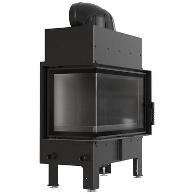 Stahlkamin KRATKI FLOKI S links 8 kW Ø 160 schwarz Thermotec