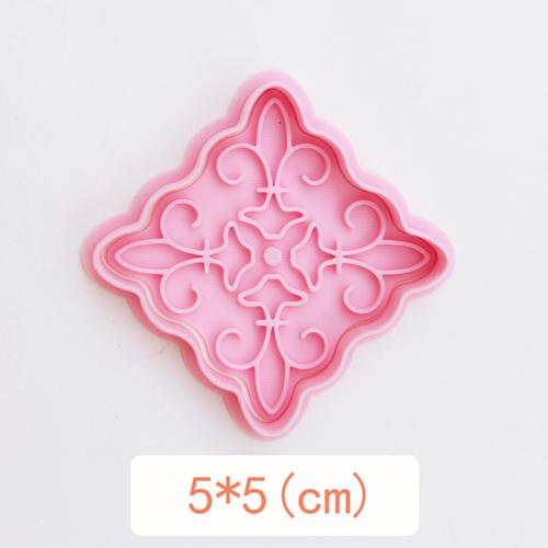 

Retro Heart Square Round Classic Biscuit Mold 3D Press Cookie Embosser Stamp Birthday Flower Pattern Cookie Cutter Baking Tools