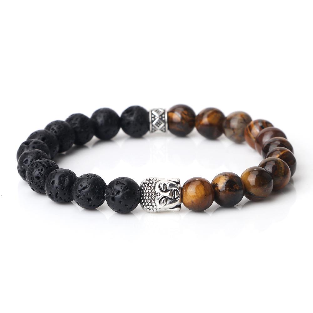Heren Yoga Boeddha Spacer Kralen Armband - 8mm Ronde Kralen - Nieuwe Collectie