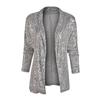 Women Sequin Blazer Coat Jacket Tops Ladies Long Sleeve Open Cardigan OL Suits