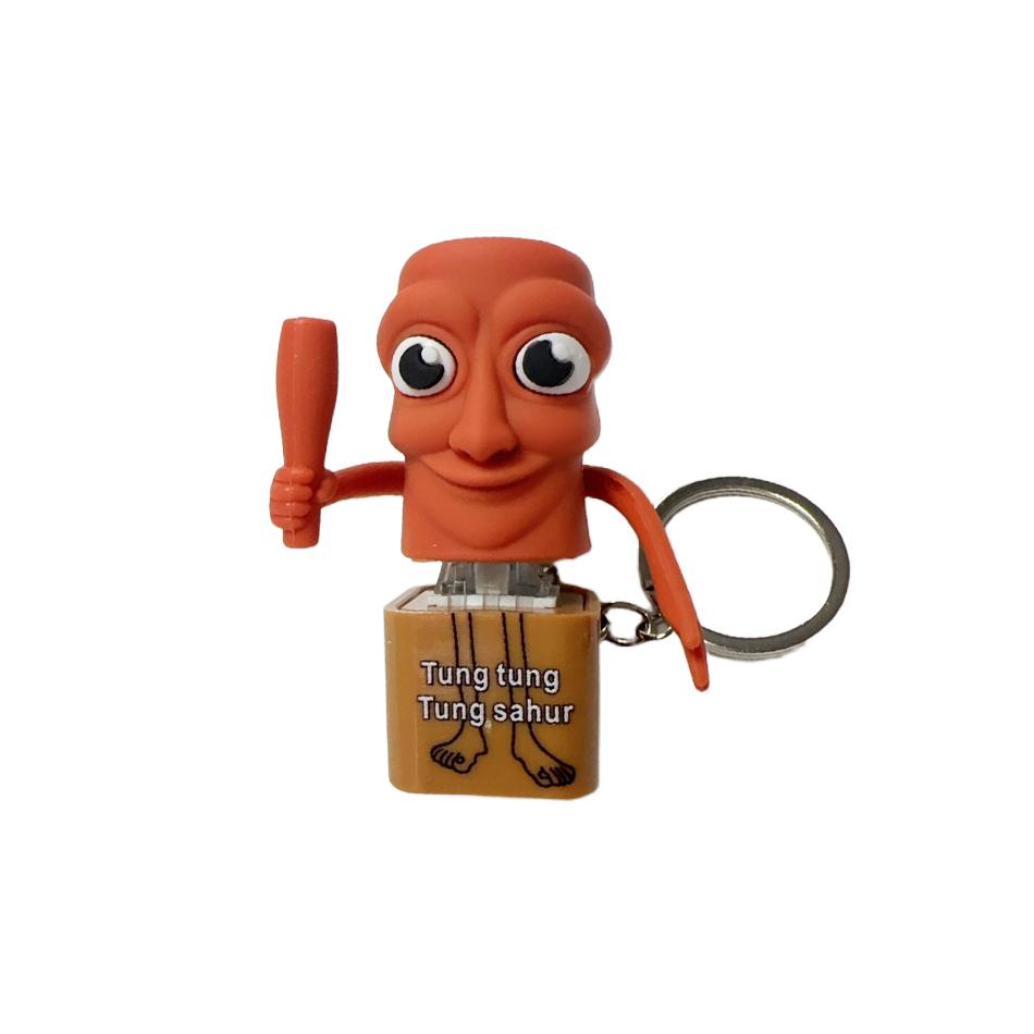 3D Printed Tung Tungtung Sahar Collectible Viral Brainrot Expression Pack Toy, Wooden Stick man, Suitable For Weird Gifts