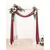 2pcs-Wedding Arch Flowers, Artificial Burgundy Wedding Flowers, Wedding Welcome Sign Decoration and Arch Flowers for Wedding Reception