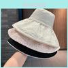 Summer Beach Cap With Pearl Embroidery And Sun Protection For Women