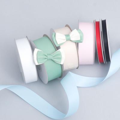 Elegantes doppelseitiges mattes Polyesterband, matt, für frische Blumensträuße, zum Binden, Schleifen, Geschenk, Backen, Verpacken, Milchband, Heimdekoration