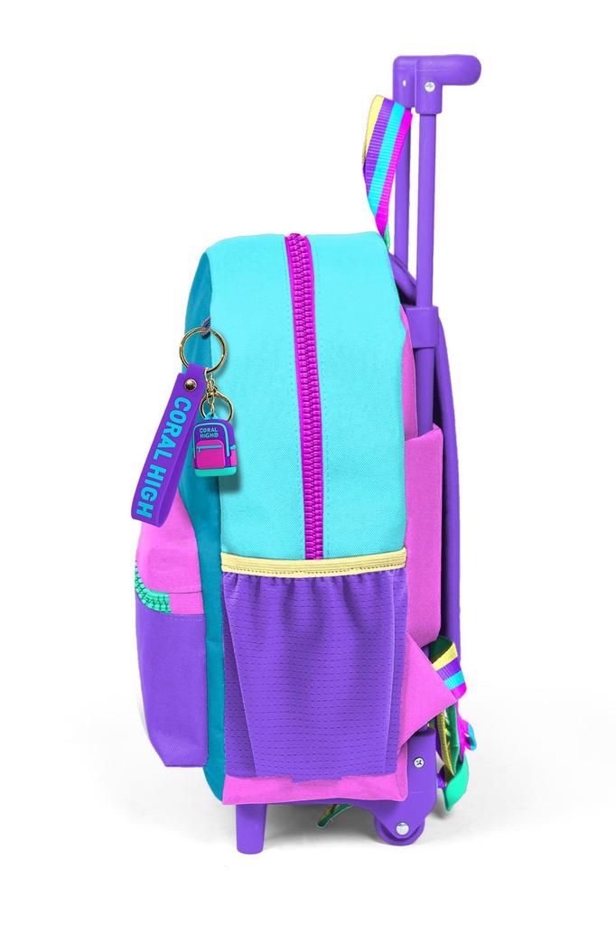 Minik Yuva Squeegee Backpack Pink Pastel Color Two Compartments 24059