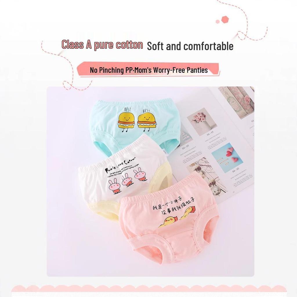 Children's Combed Cotton Triangle Briefs & High-Waisted Leggings for Girls