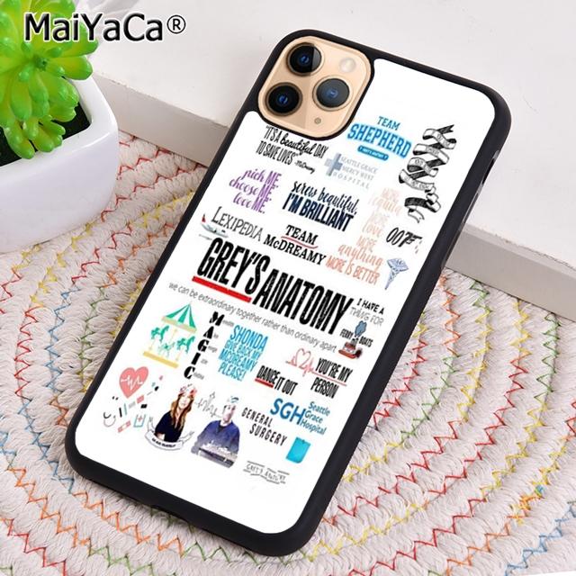 

MaiYaCa American TV Greys Anatomy Phone Case Shell For iPhone 17 Air 12 13 16 pro max 15 14 plus Cover coque iPhone 14plus
