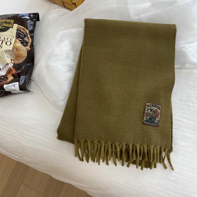 

Дофаминовый полосатый вязаный шарф: 2024 Модный, высококачественный женский воротник-стойка для тепла и стиля