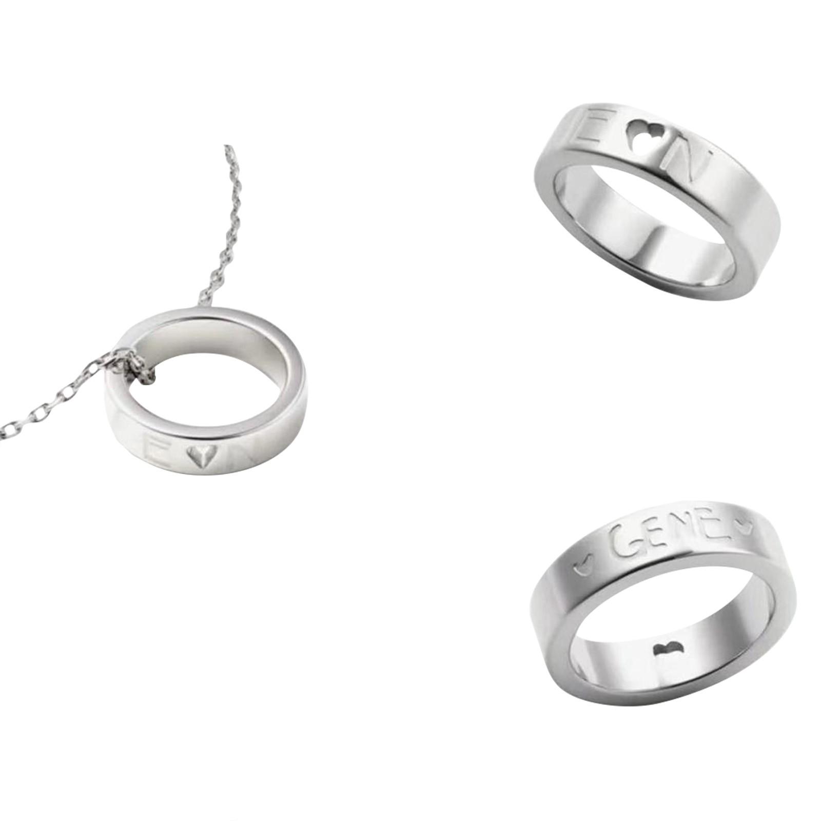 

K-pop айдол ENHYPEN ожерелье-кольцо, подарок ожерелье-кольцо, подарок для фаната, подарок на день рождения(Кольцо + Ожерелье) One Size