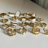 Stainless Steel French White Enamel Rings for Women Drip Glaze Romantic Elegent Girl Ring Daily Wear Sweet Y2K Jewelry No Fading