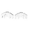 2pcs RC Steering Cup Professional Aluminum Alloy Steering Cup for LOSI Hammer Rey U4 Rock Racer 1 10 RC Car Silver