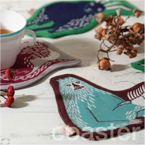 Kusubashi Mon Ori Placemat, Morita MiW, Snow Playing Yeti, Brown, Approx. 29.5 x 43cm, A-69032-90-BR