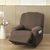 Solid Color Recliner Slipcover 4 Pieces Soft Armchair Cover with Pocket Anti Slip Washable Single Seat Sofa Couch Cover