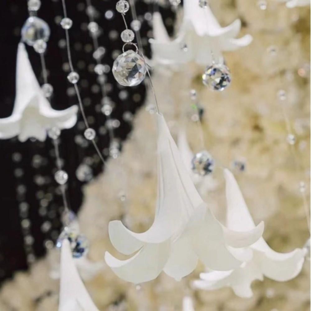 5pcs DIY Craft Artificial EVA Flower Realistic Lifelike Hanging Flower Head Handmade Elegant Fake Flowers Engagement Ceremony