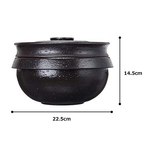 Hase Seitou Hase-en Earthenware Rice Pot, Tochin Kamado "Kiwami" (Goku) Rice Cooker, 2-cup Capacity (Approx. 1200ml), Microwave-Safe, Iga Ware, Made i
