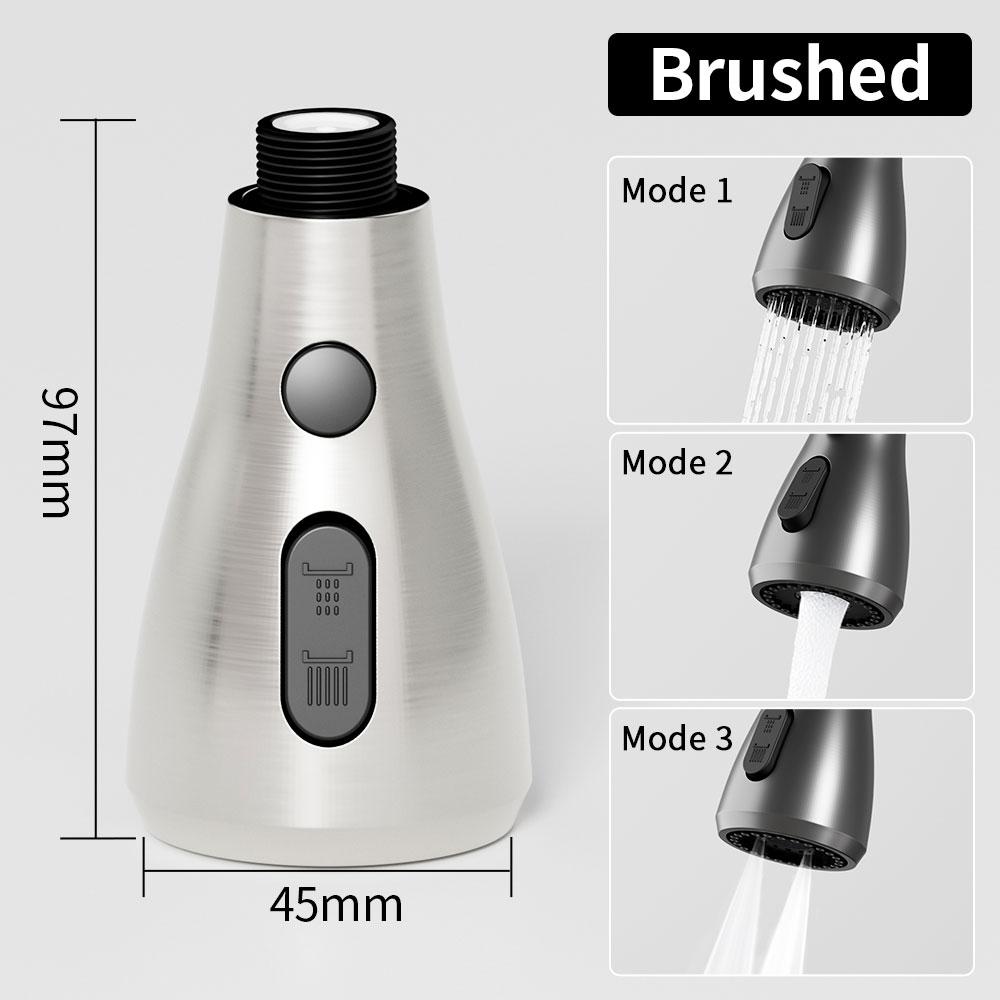 Kitchen Pull Out Faucet Sprayer Nozzle 3 Modes ABS Water Saving Bathroom Basin Sink Shower Spray Head For 1/2" Connection