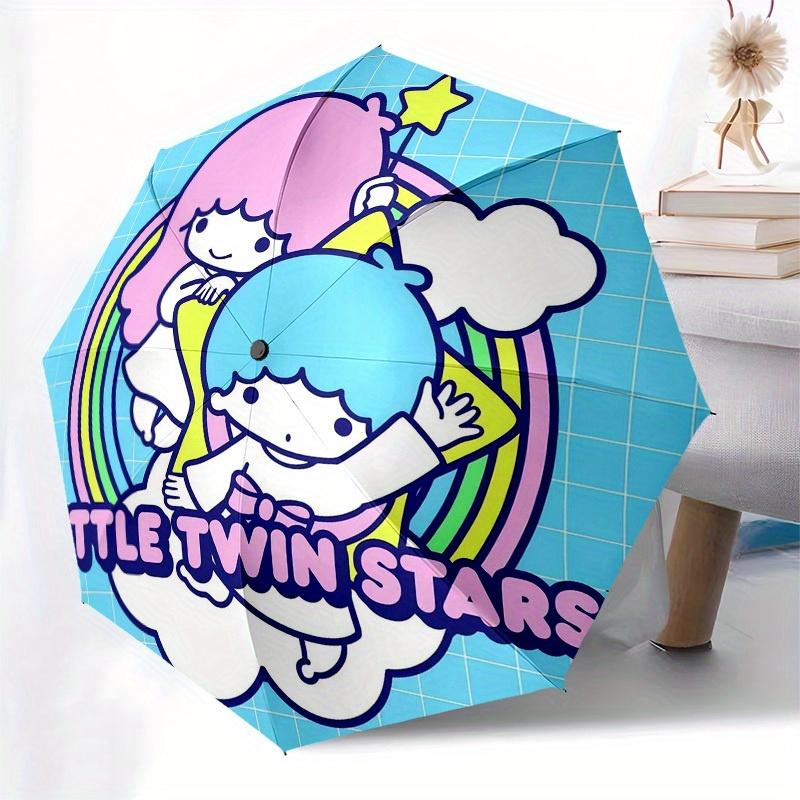 1pc Little Twin StarsUmbrella with Plastic Handle,Suitable for All Seasons Home Travel Outdoor UmbrellaSanlio179