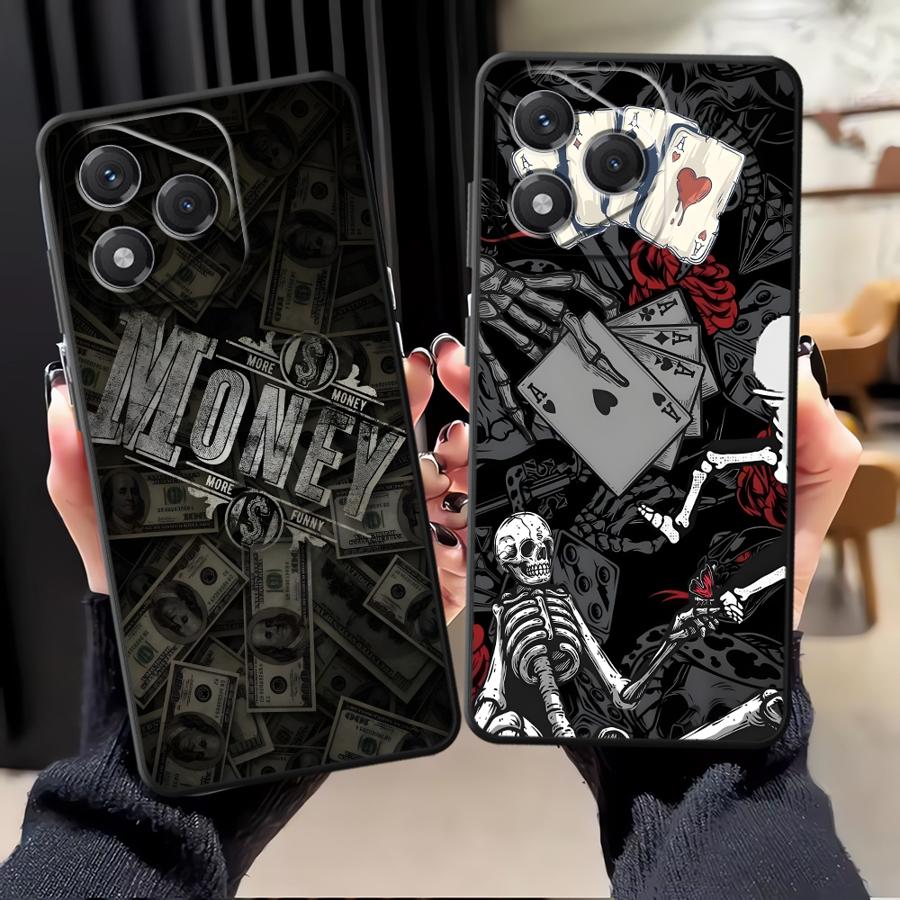 Gothic Skeleton Case for Honor X8 70 90 X9a X6 X7 Magic5Lite X5b 8X 200 400 Lite Funda Phone Cover