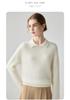 Yuanbao Women's Cashmere Knitwear - Long Sleeve Doll Collar Sweater for a Gentle, Casual Style