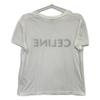CELINE X237370E White Logo Print T-Shirt dress XS purpleUsed