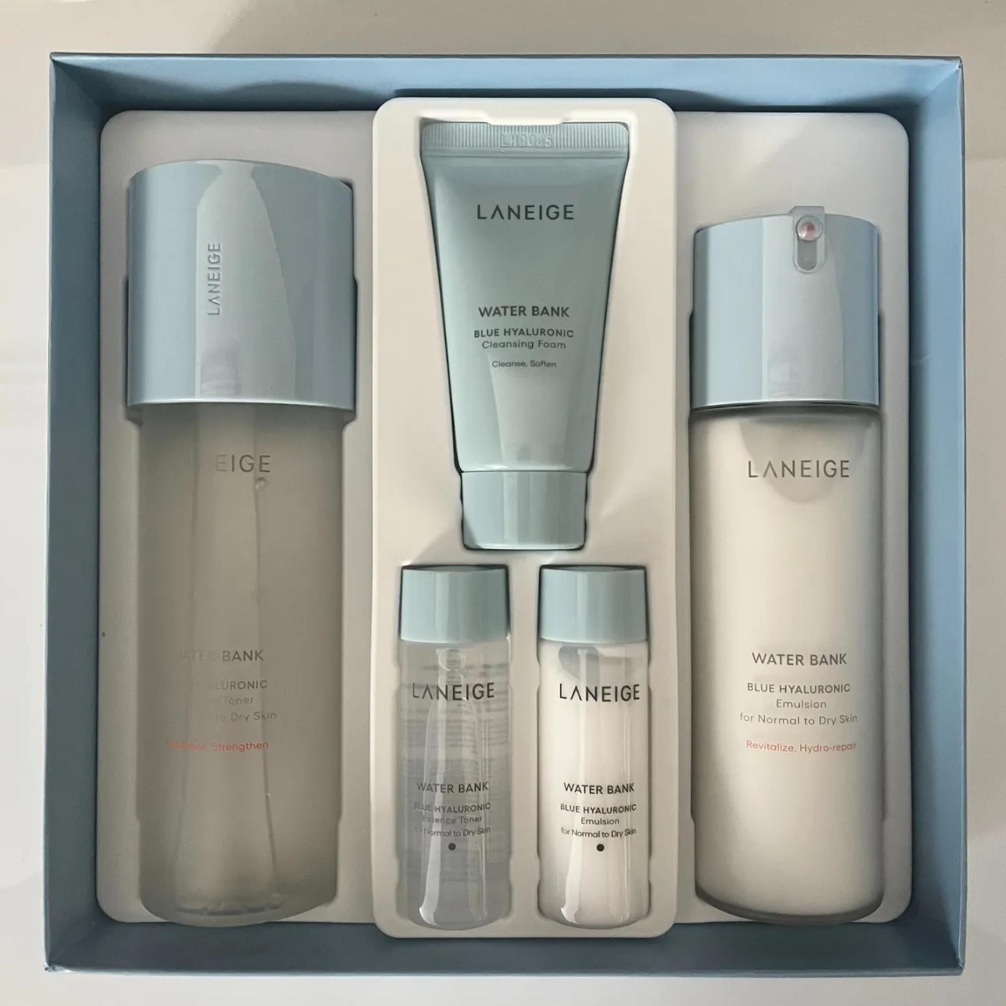 LANEIGE Water Bank Blue Hyaluronic 2-Step Essential Set for Normal to Dry Skin