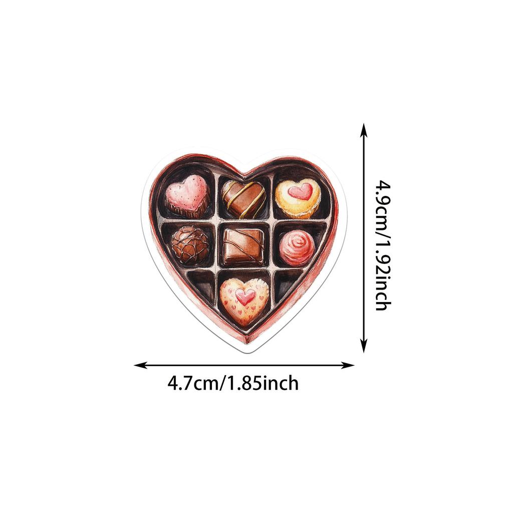 50PCS Chocolate Stickers Exquisite Handheld Materials Phone Cases Laptop Suitcases Water Cups Waterproof Stickers