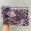 Purple Anime Ita Bag DIY Materials: Lazy Tie & Black/White Background Boards Set